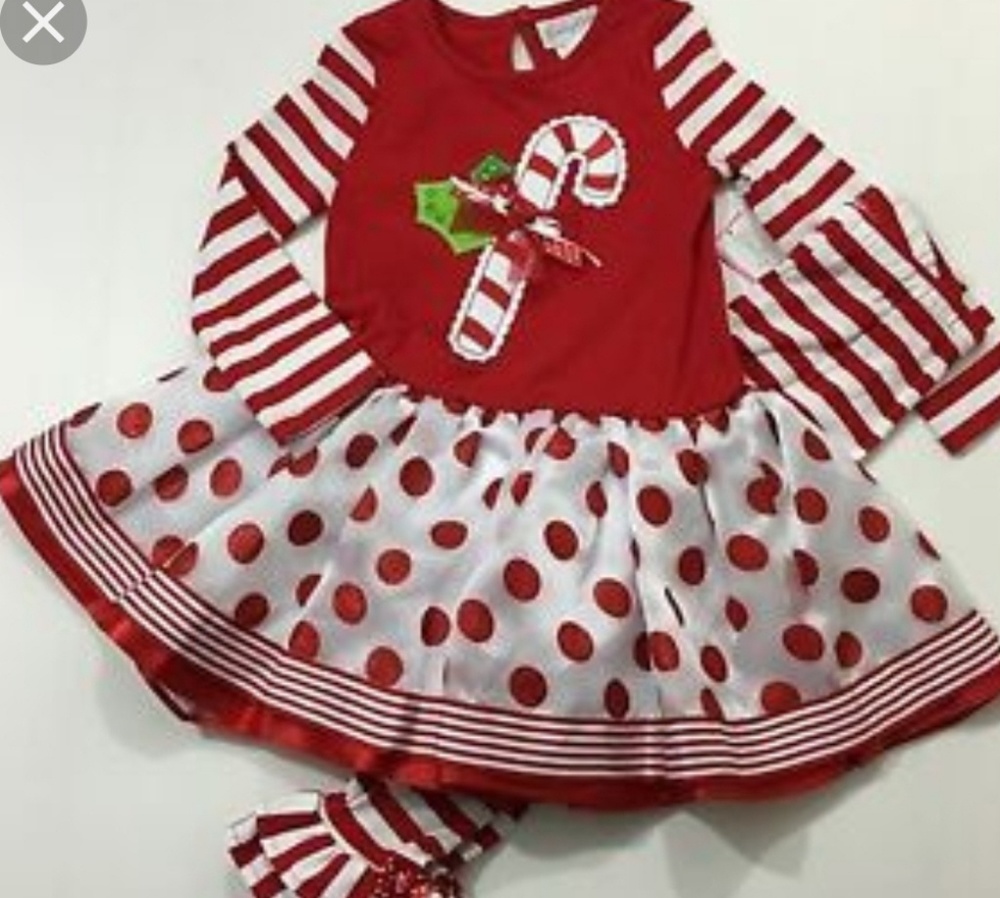 Emily Ross Candy Cane Dress/Legging set